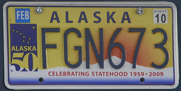 Licence Plate Alaska