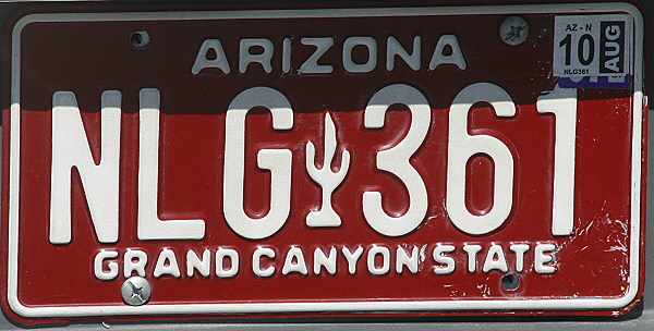 Licence Plate Arizona