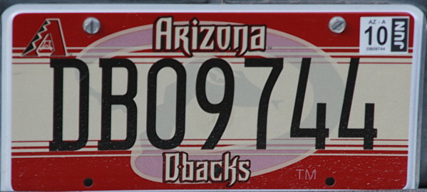 Licence Plate Arizona