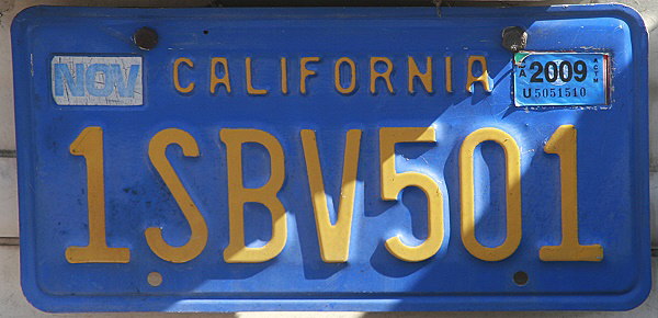 Licence Plate California