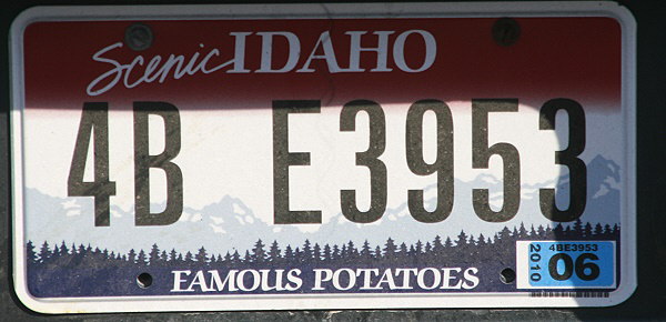 Licence Plate Idaho