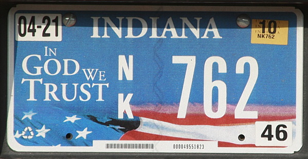 Licence Plate Indiana