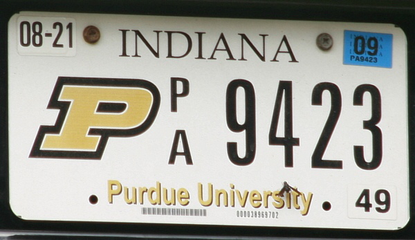 Licence Plate Indiana