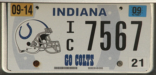 Licence Plate Indiana