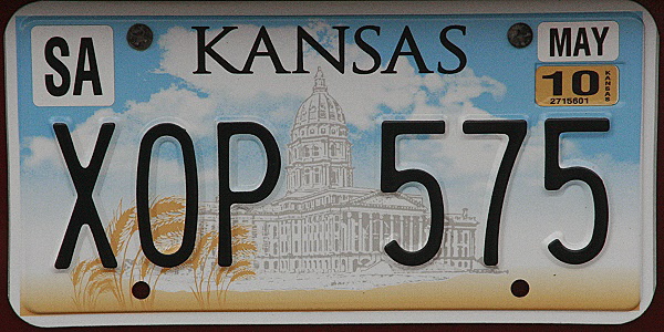 Licence Plate Kansas