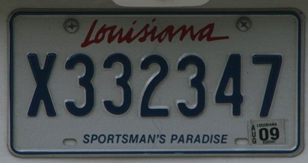 Licence Plate Louisiana