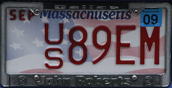 Licence Plate Massachusetts