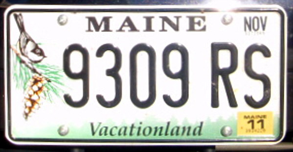 Licence Plate Maine