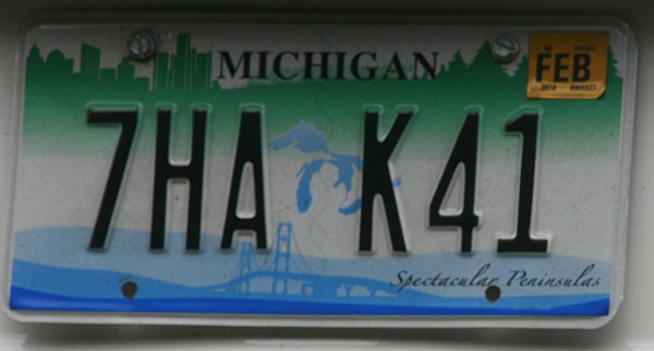 Licence Plate Michigan