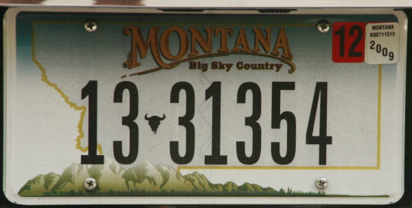 Licence Plate Montana