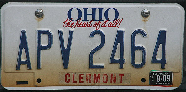 Licence Plate Ohio