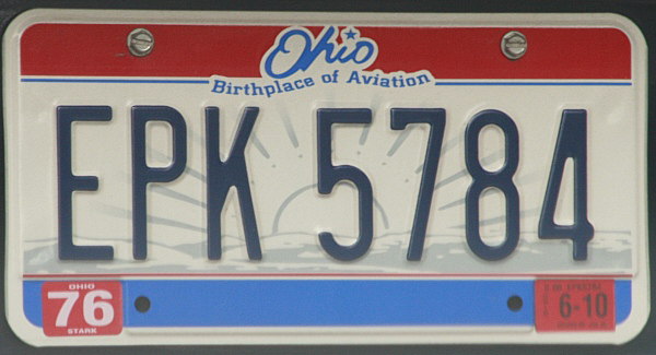 Licence Plate Ohio