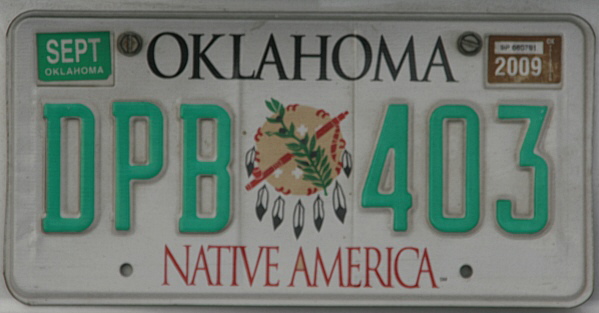 Licence Plate Oklahoma