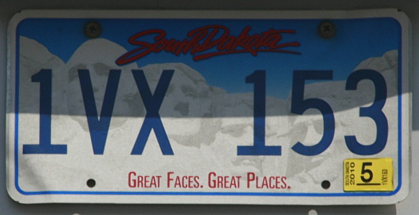 Licence Plate South Dakota