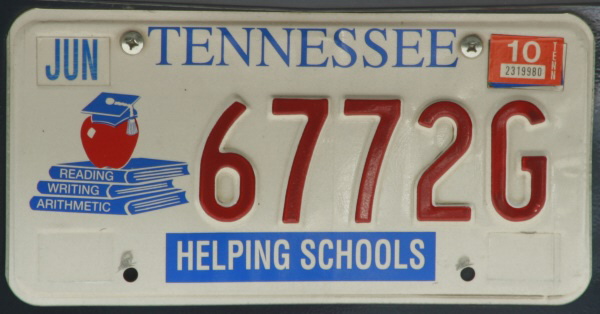 Licence Plate Tennessee