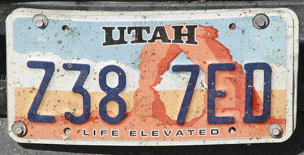 Licence Plate Utah