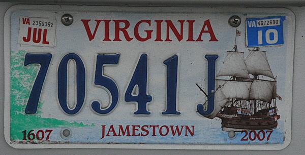 Licence Plate Virginia