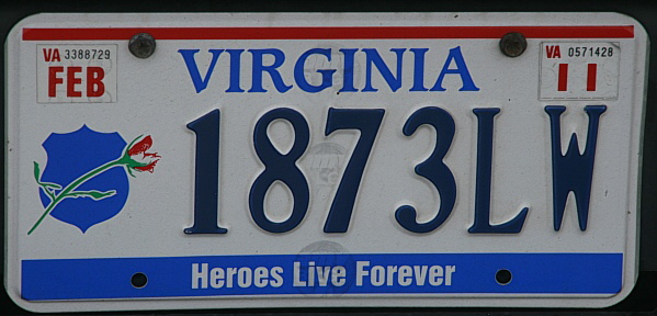 Licence Plate Virginia