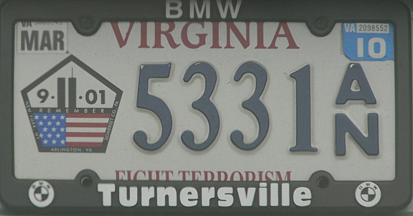 Licence Plate Virginia