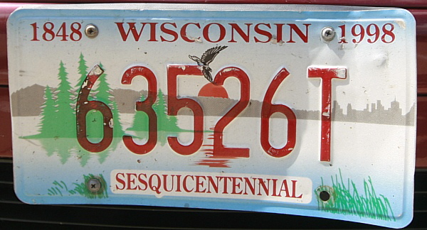 Licence Plate Wisconsin