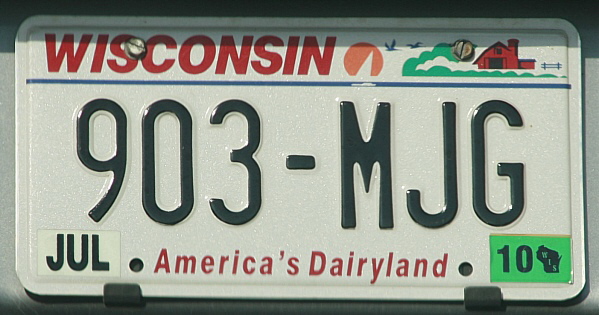 Licence Plate Wisconsin