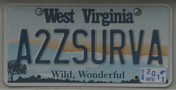 Licence Plate West Virginia