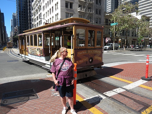 Cable Car - ich hab zu frh abgedrckt, eigentlich sollte Uli in die Kamera lcheln.