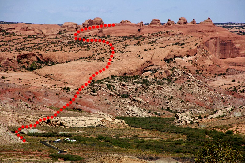 Weg zum Delicate Arch