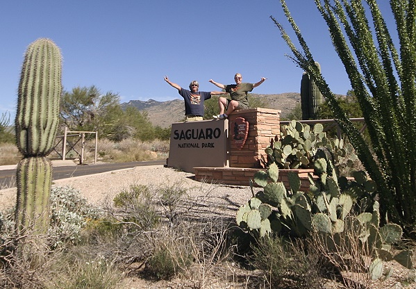 Entering Saguaro National park