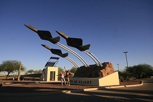 Pima Air & Space Museum - das Bild wurde erst nach unserem Besuch gemacht, deshalb die tiefstehende Sonne