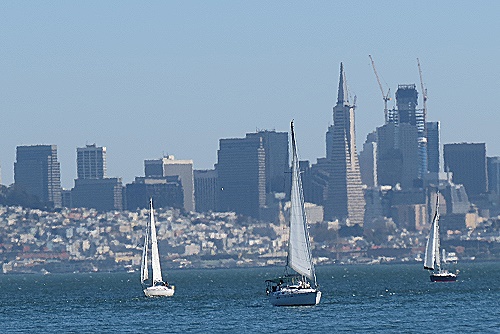 San Francisco von Sausalito aus gesehen