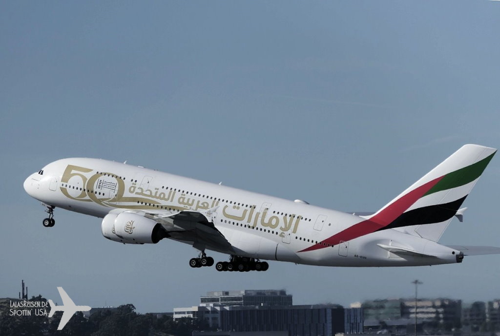 Emirates - Airbus A380-842 - A6-EUU "Year of the Fiftieth" special colours