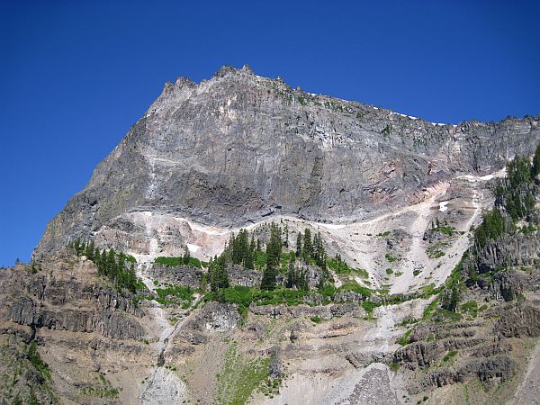 Der Llao Rock von unten