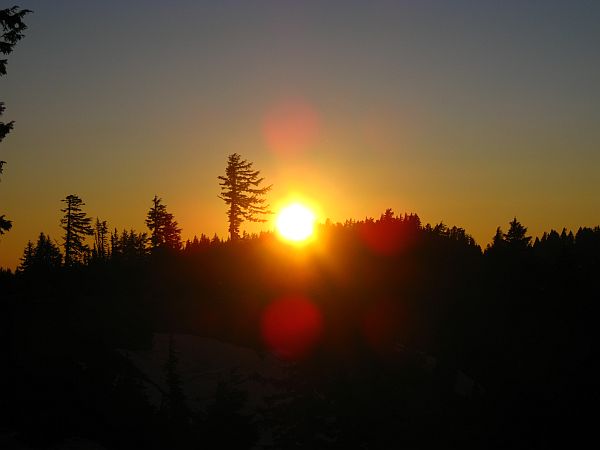 Sonnenuntergang an der Lodge