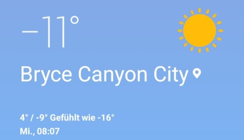 Wetter am Bryce Canyon am 19.03.2025
