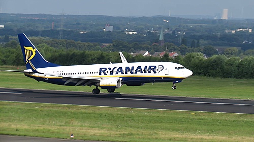 Landung mit Ryanair aus Stansted kommend in Dortmund