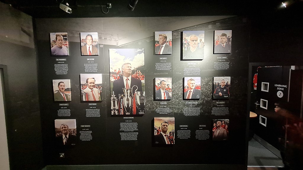 Manchester United Stadium Tour & Museum - Wall of Managers