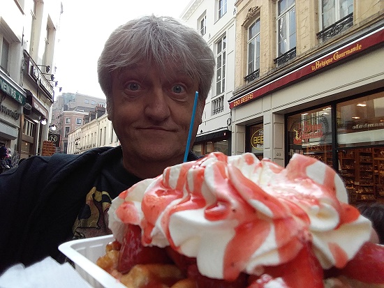 belgische Waffel, im Vordergrund