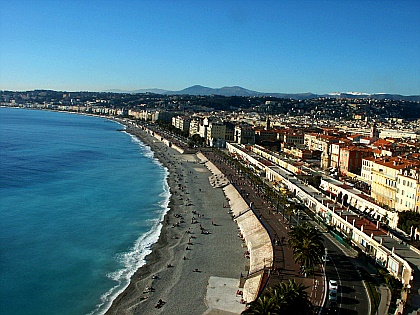 Blick vom Colline de Chateau auf Nizza