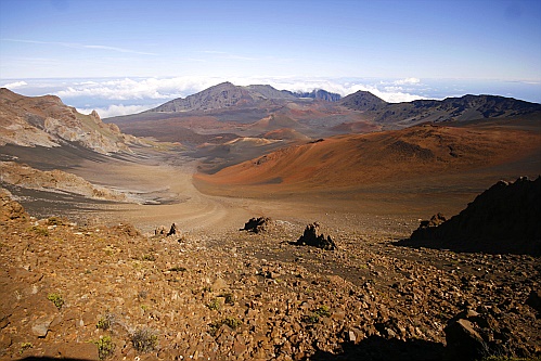 Blick in den Haleakala Krater