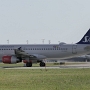 SAS - Airbus A320-232 - OY-KAS "Igulfast Viking"<br />OSL - 19.7.2023 - Comfort Inn Runway Hotel Area - 10:08