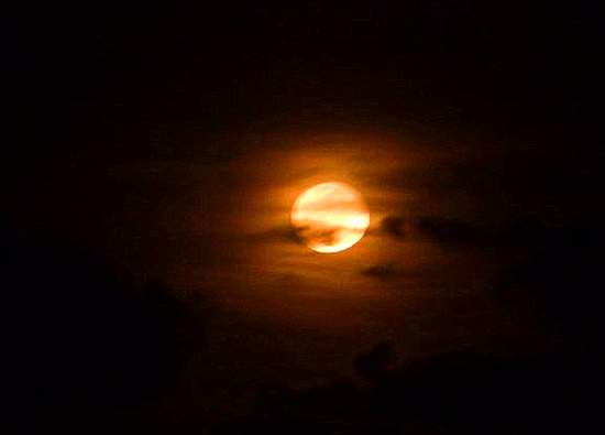 Blue Moon over Miami Beach