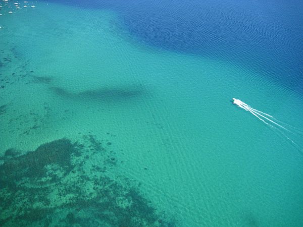 Heliflug am Lake Tahoe