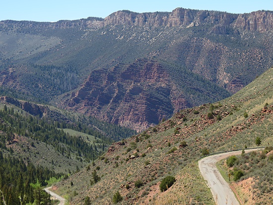 Blick auf den Sheep Creek Canyon